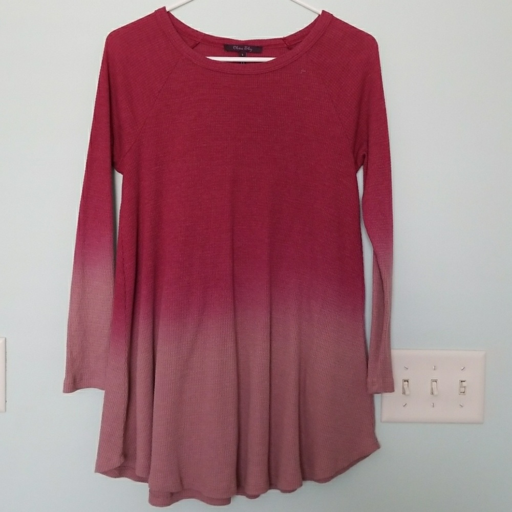 Burgundy tunic top